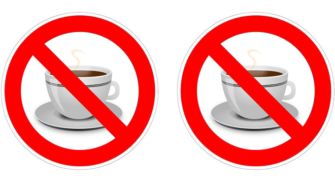 Zakaz picia kawy!