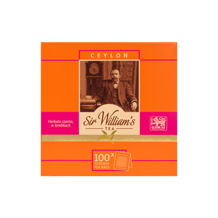 Herbata Czarna Sir William's Tea Ceylon 100 Torebek