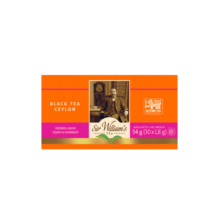 Czarna Herbata Sir William's Tea Ceylon Black 30 Torebek