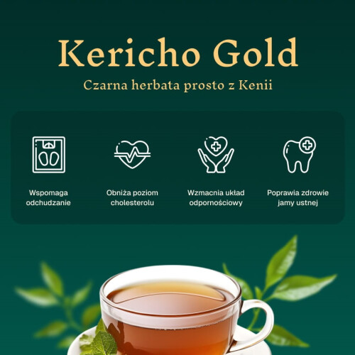 Kericho Gold – Czarna Herbata Kenijska 50 okrągłych torebek