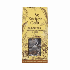 Kericho Gold – Herbata Black Tea Vanilla, Lavender & Rose (15 piramidek / 30 g)