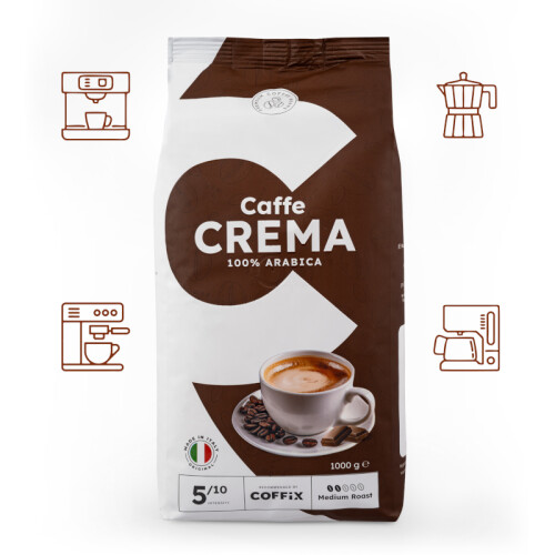 Kawa ziarnista Caffe Crema 100% Arabica 1kg