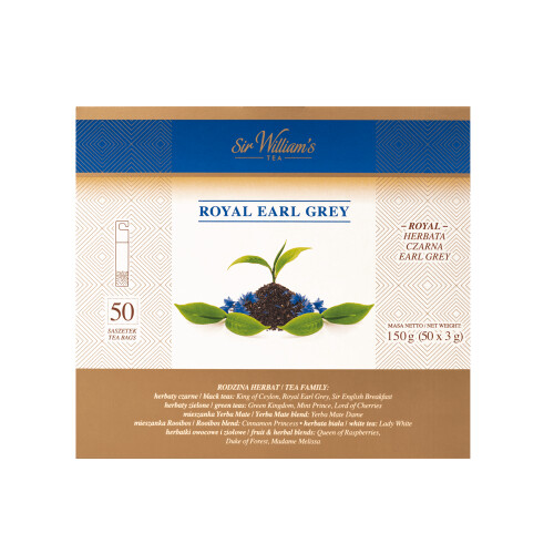 Czarna Herbata Sir William's Royal Earl Grey 50 Saszetek
