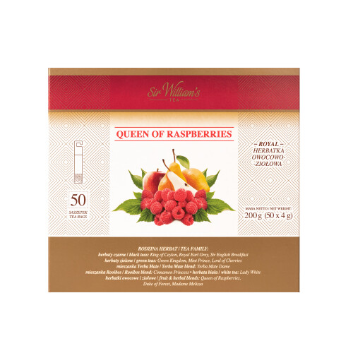 Owocowa Herbata Sir William's Royal Queen of Raspberries 50 Saszetek